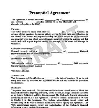 Prenuptial Agreement 1