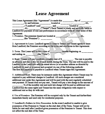 How do you find a blank rental lease agreement form?