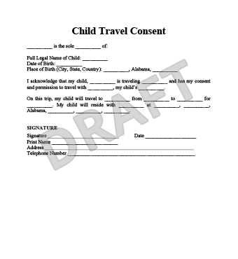 to affidavit travel minor for form on Form Parental affidavit in Form Consent of Template. addition