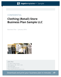 Retail shoes store business plan