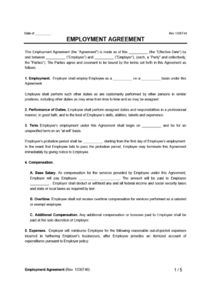 Free Employment Contract Template | PDF & Word