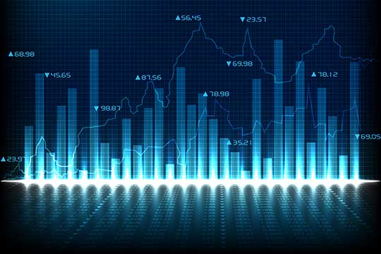 stock chart financial graph