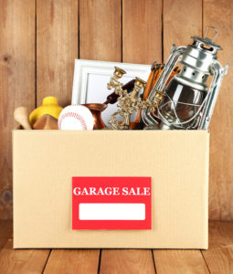 sell your stuff in a garage sale