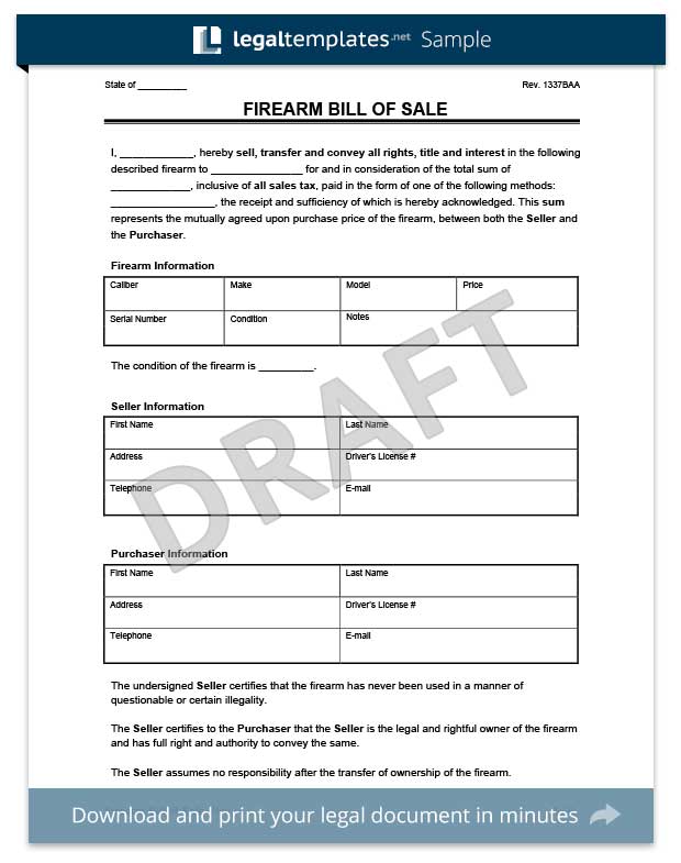 Bill Of Sale Receipt Template from legaltemplates.net