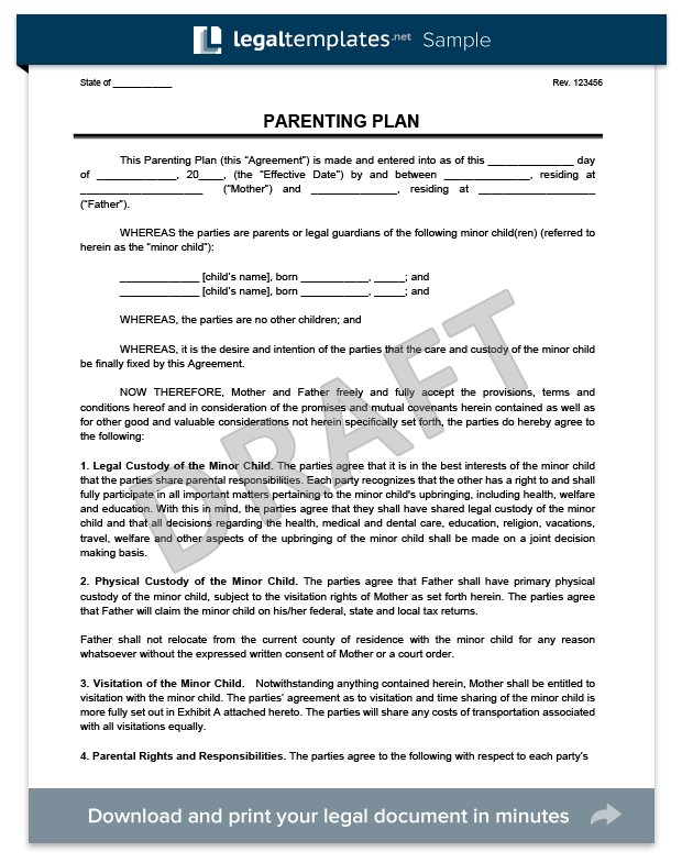 legal custody agreement