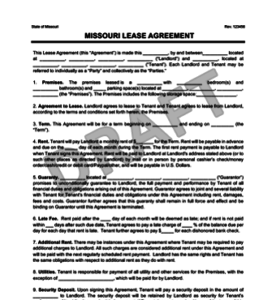 Missouri Residential Lease/Rental Agreement | Create &amp; Download