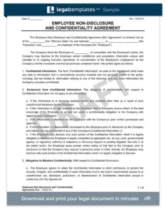 NonDisclosure Agreement Template  Create a Free NDA Form  Legal Templates