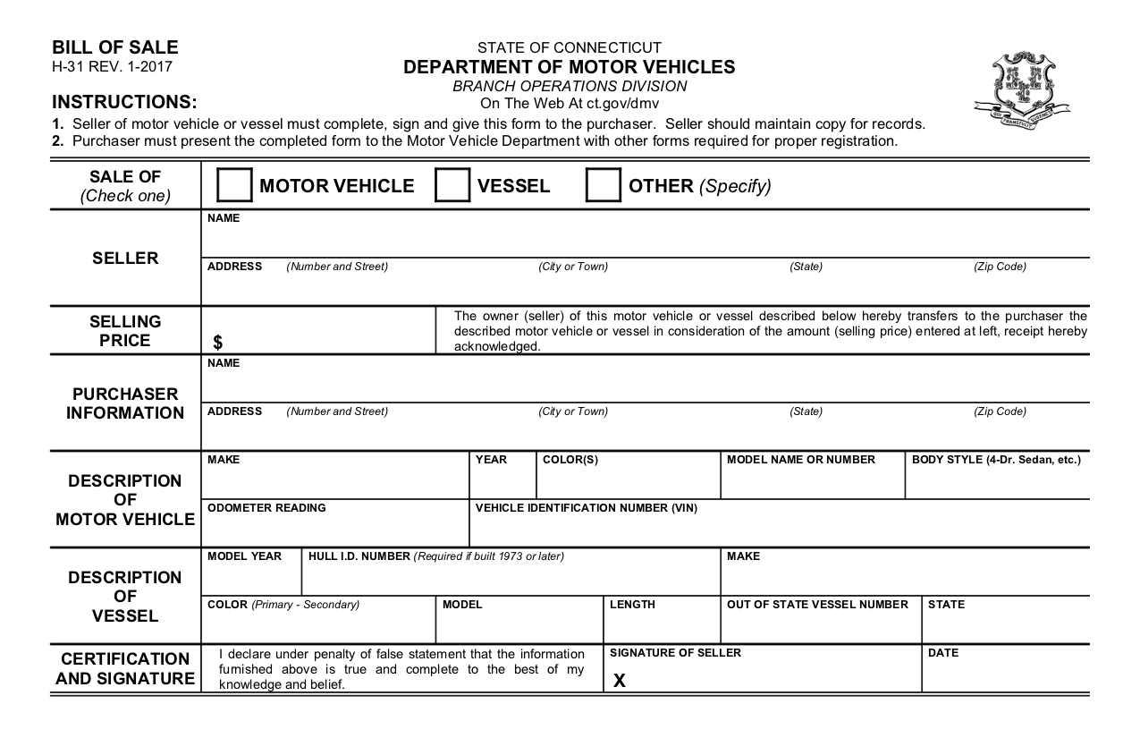 Free Firearm Gun Bill Of Sale Form Word Pdf Eforms