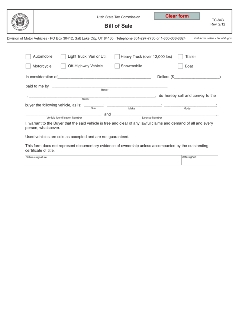 free-utah-bill-of-sale-form-pdf-word-legaltemplates