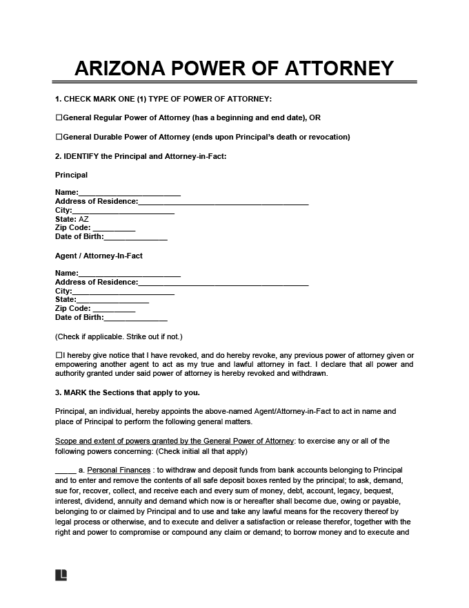 free-arizona-power-of-attorney-forms-pdf-ms-word-downloads