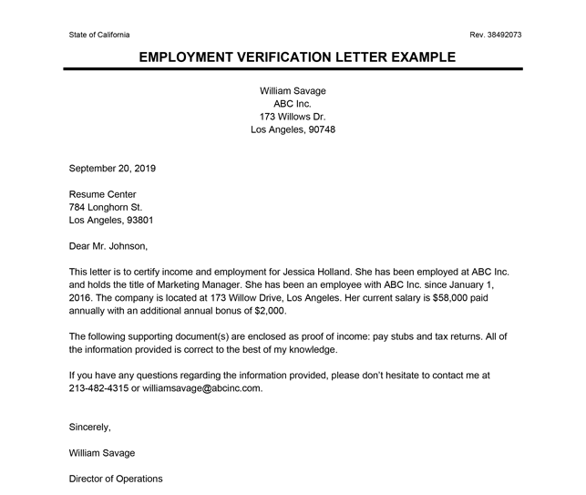 Confirmation Of Employment Letter from legaltemplates.net