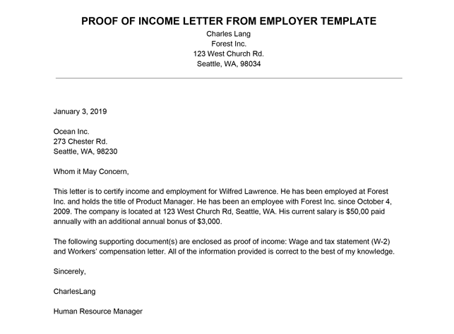 Income Verification Letter From Employer from legaltemplates.net