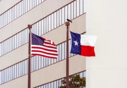 texas and american flags