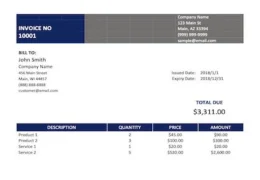 freelance invoice template sample image