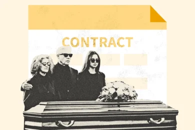 Three family members reflecting on a loved one's power of attorney after death