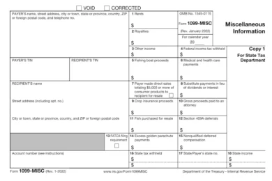 2023 1099-MISC Form template