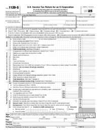 IRS Form 1120-S (2024) – U.S. Income Tax Return for an S Corporation. Official tax document for reporting business income, deductions, and credits.