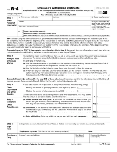 2025 IRS Form W-4