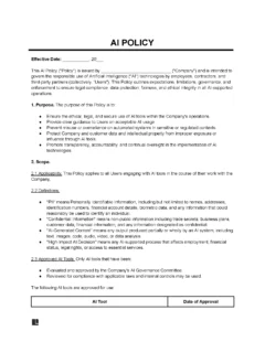 AI Policy Template