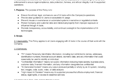 AI Policy Template