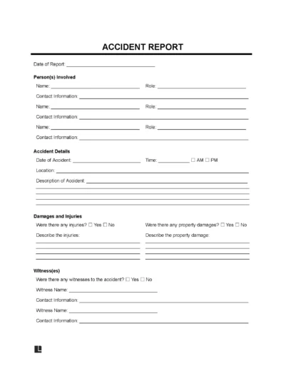 Accident Report Form