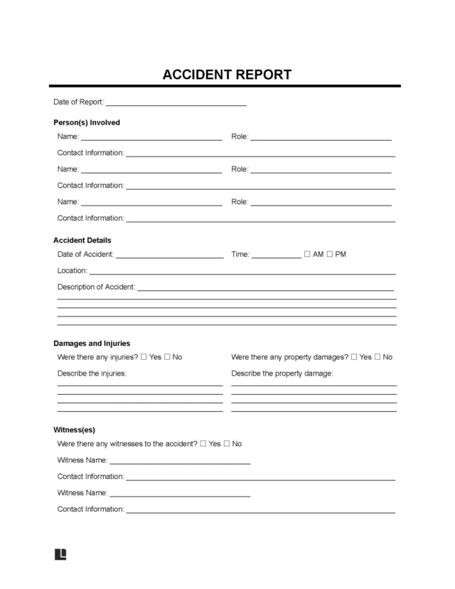 Accident Report Form