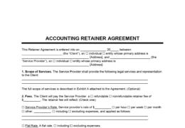 Accounting Retainer Agreement