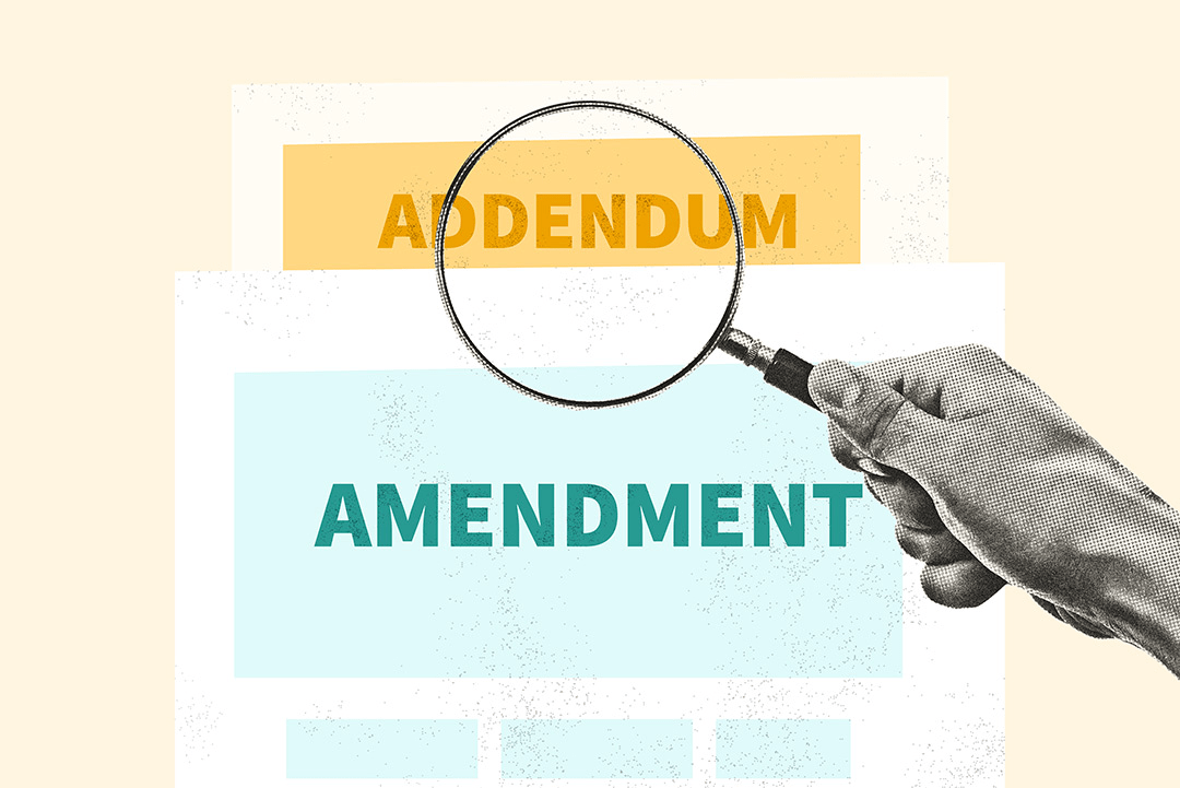 Addendum vs. Amendment | LegalTemplates