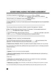 Advertising Agency Retainer Agreement