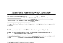 Advertising Agency Retainer Agreement