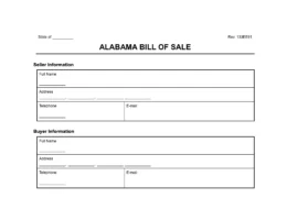 Alabama Bill of Sale Template