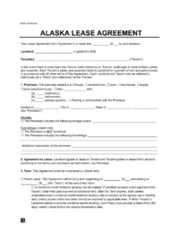 Alaska Lease Agreement Template