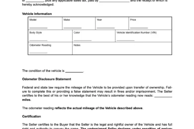 Alaska vehicle bill of sale