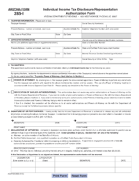 Arizona Tax Power of Attorney Form 285 I
