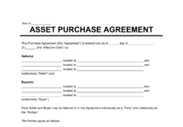 Asset Purchase Agreement Template