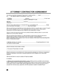 Attorney Representation Agreement