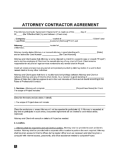 Free Attorney Representation Agreement Template | PDF & Word