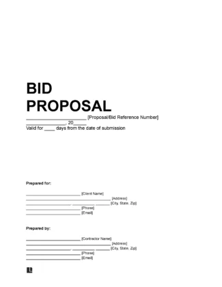 Bid Proposal Template