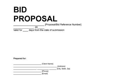 Bid Proposal Template