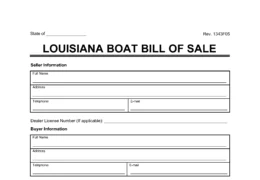Boat Bill of Sale Louisiana screenshot