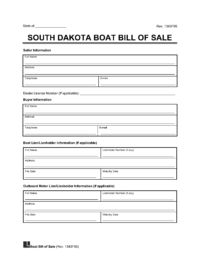 Boat Bill of Sale South Dakota screenshot
