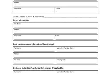 Connecticut boat bill of sale template