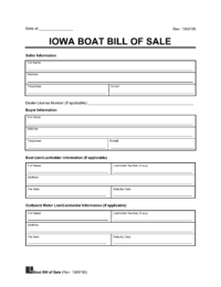 Boat Bill of Sale Iowa screenshot
