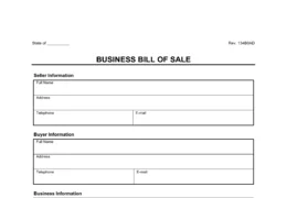 Business Bill of Sale screenshot