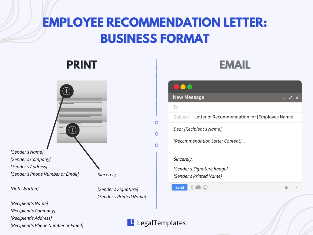 employee recommendation letter format