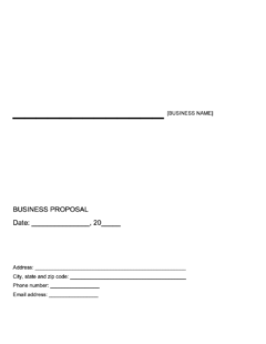 business proposal template screenshot