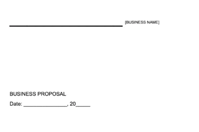 business proposal template screenshot