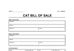 cat bill of sale