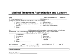 Child Medical Consent Form