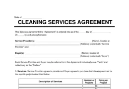 Cleaning Service Contract Template